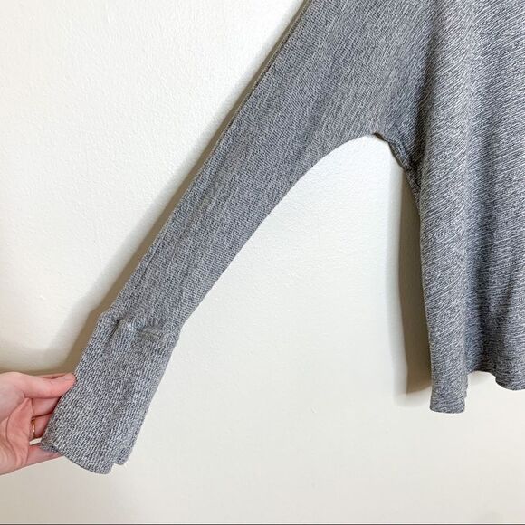 Banana Republic Heather Gray Slouchy Long Sleeve Turtleneck Knit Top XS - Picture 6 of 8